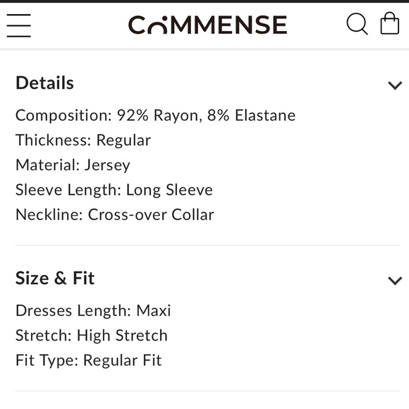 NWT Commense Pleated Fishtail Long Dress - Apricot / XL - Picture 6 of 7